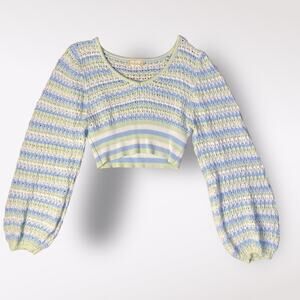 Altar’d State Cropped Briella Knit Striped Sweater Womens Size S‎